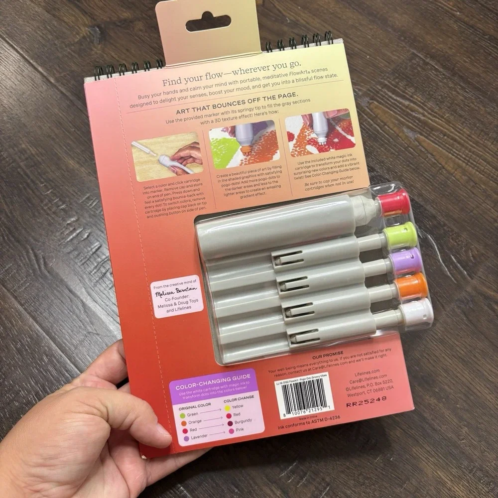 Lifelines Flow art Pogo-dot Groovy Vibes - Color Changing Ink - 20 Scenes